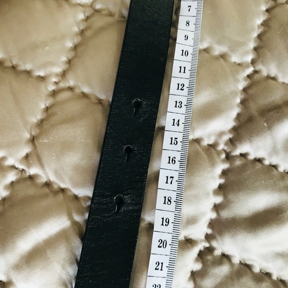 GUCCI Black Belt with Chrome Buckle Thin 1\